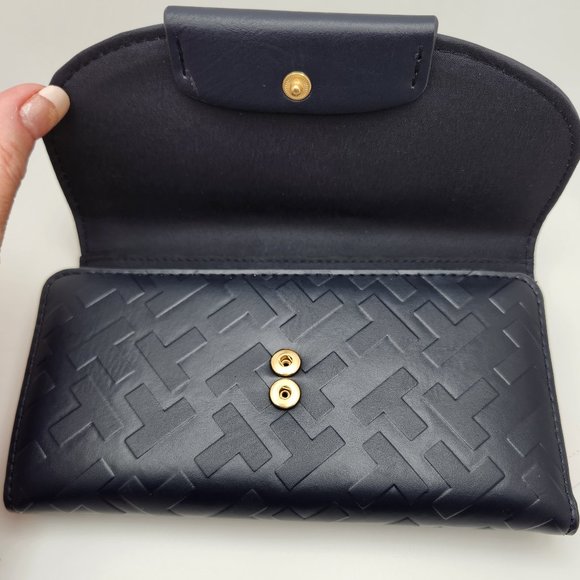 Tommy Hilfiger Genuine Leather Wallet, Navy Blue - New with Tags - Picture 6 of 11